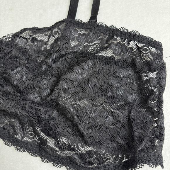Torrid Curve Bralette Womens Size 4X Black Lace Bandeau Adjustable Straps Plus - Picture 2 of 5